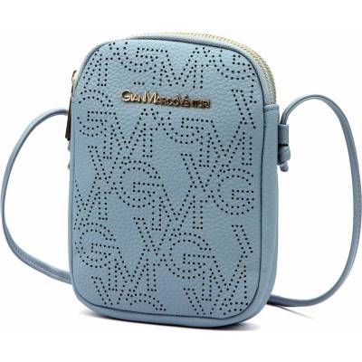 Dámska malá kabelka crossbody z eko kože Vege svetlomodrá Gian Marco Venturi GMV 9094