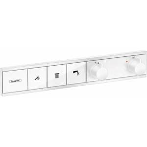 Hansgrohe Вграден термостатичен смесител за вана и душ Hansgrohe RainSelect, матово бял, 3 функции (15381700)