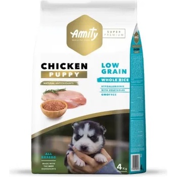 Amity Puppy Chicken - Супер премиум храна за подрастващи кучета с пилешко и пълнозърнест ориз 4 кг