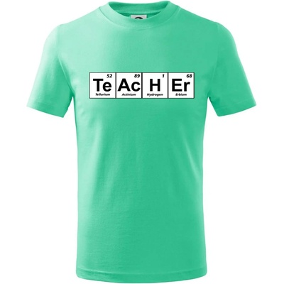 Periodická tabulka Teacher tričko detské mätová