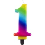 Godan Свещ за рожден ден Rainbow, 8 см - 1