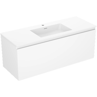 Mexen Orio шкаф за баня 120 см с мивка Otis, 1 чекмедже, бял мат - 91A10-12047-1-BF01-W18M01 (91A10-12047-1-BF01-W18M01)