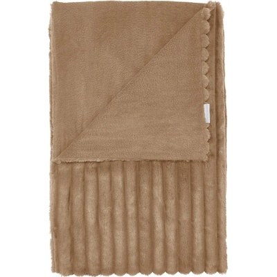 Catherine Lansfield Cosy Ribbed deka hnědá 130x170