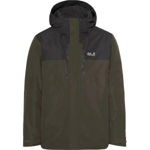 Jack Wolfskin Мъжко 3-в-1 яке Jack Wolfskin Jasper Pro 3in1 Jacket 3-in-1 jacket - Obsidian Moss - размер XL (004-7735-0314)