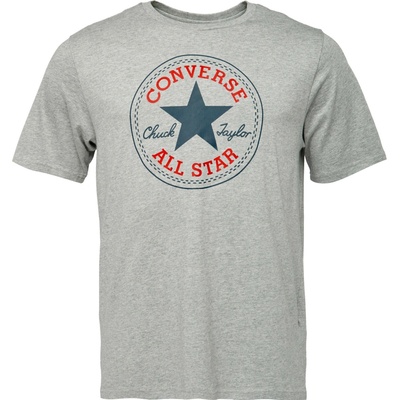 Converse CHUCK LOGO TEE Šedá Tmavě modrá Červená
