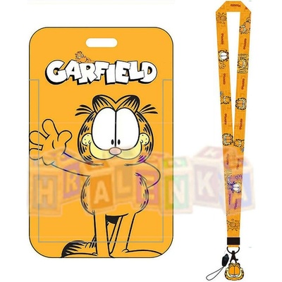 Šňůrka na krk 23476 s cedulkou na ID karty kocour Garfield