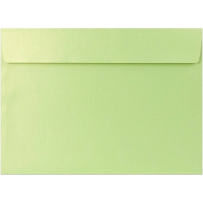 Perleťové obálky - 229 x 324 mm (C4) - Limetková zelená