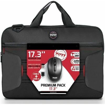 PORT DESIGNS 501874 Bundle Premium Pack 17" Notebook Case + Wireless Mouse