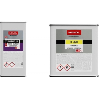 Novol bezbarvý lak Novakryl 590 SR-P 5l + tužidlo H5120 normal 2,5L