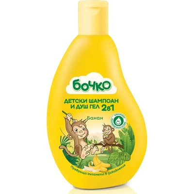 Бочко Детски шампоан и душ гел Бочко - Банан, 250 ml