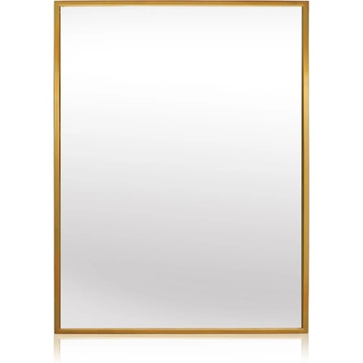 Casa Chic Croxley Стенно огледало с метална рамка, правоъгълно, 70 x 50 см (EL-MIR-MET-70X50-GLD) (EL-MIR-MET-70X50-GLD)
