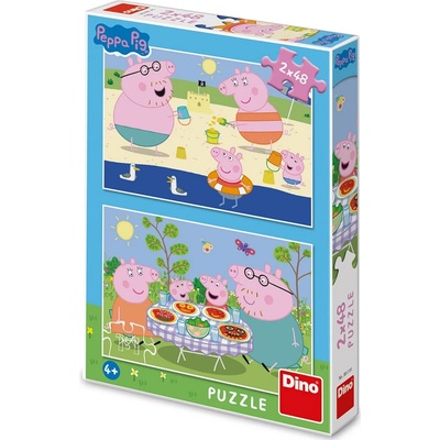 DINO Peppa Pig Na dovolené 2x48 dílků