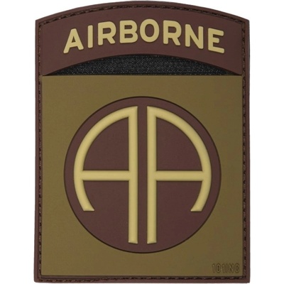 101INC Nášivka 3D plastová AIRBORNE 82nd COYOTE