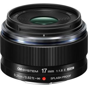 OM SYSTEM Olympus Обектив Olympus OM SYSTEM M. Zuiko Digital 17mm, f/1.8 II MSC (V336020BW000) Обективи