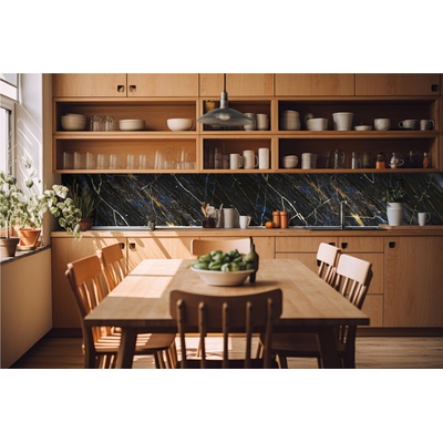 DIMEX ART Фототапет за кухня - текстура от тъмен мрамор 420 x 60 см