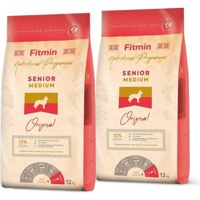 Fitmin dog Medium Senior 2 x 12 kg