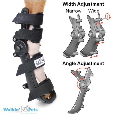 Walkinpets Nastaviteľná ortéza s pätou na predné a zadné nohy XS