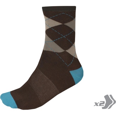 Endura Чорапи Endura Argyl Sock (Twin Pack) - Blue