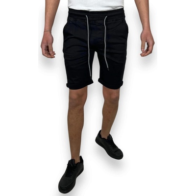 Denim Pánske plátěné kraťasy BORIS Černá