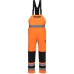 Portwest hi-vis wx2 cd852 eco / Светлоотразителен панталон с гащеризон - hv оранжев/черен 5xl (cd852obr5xl)