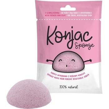Image 1 of Diet-Food Konjac Face Sponge with Rose Clay