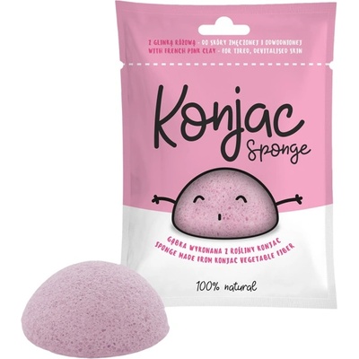 Diet-Food Konjac Face Sponge with Rose Clay