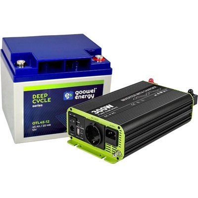 Kosun / Goowei Energy Záložní zdroj pro oběhové čerpadlo – set (Kosun 300W RSC300P-112 + Goowei Energy 45Ah OTL45-12)