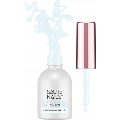 Saute Nails Hybridní lak S336 Celestial Blue pastelově světle modrá 8 ml