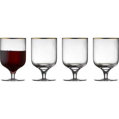 Lyngby Glas Sklenice na víno PALERMO GOLD 4 x 300 ml