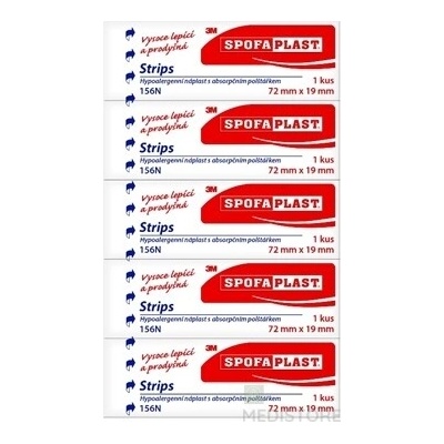 3M SPOFAPLAST č.156N Náplasť strips 7 2mm x 19 mm 5 ks