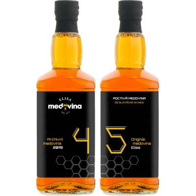 Medovina Elisa dárek k 45. narozeninám 11% 2 x 0,5 l