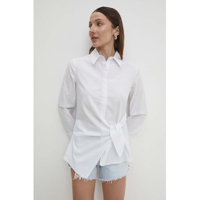 ANSWEAR Памучна риза Answear Lab дамска в бяло със стандартна кройка с класическа яка (viz.tjs)