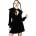 KILLSTAR дамска рокля KILLSTAR - Emilee Emilee Collar - Черен - KSRA008289