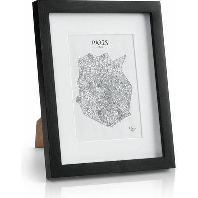 Casa Chic Brighton, rám na obrázky, sklo, 20 x 25 cm s paspartou, pravé drevo (CL-10x8-BLK)