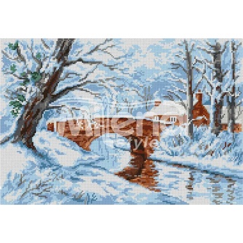 Milena Style Зимно утро - гоблен със схема конци Ariadna 1: 4