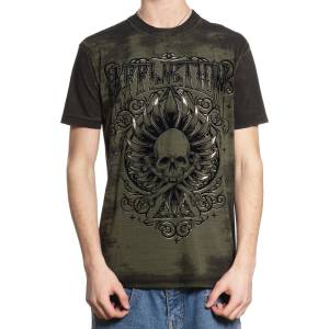 AFFLICTION мъжка тениска affliction - silent endeavor - winter moss - a27280-wm