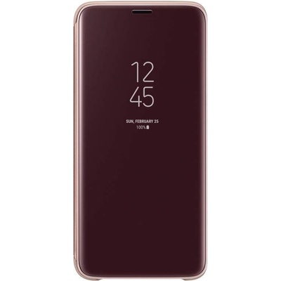 Samsung Clear View Stand Cover EF-ZG960CFEGWW - оригинален кейс с поставка, през който виждате информация от дисплея за Samsung Galaxy S9 (златист)