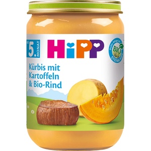 Hipp БИО пюре тиква с картофи и телешко 5м+ 190г