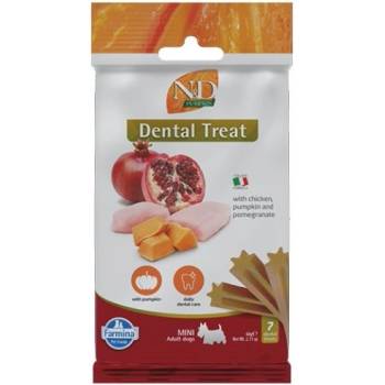 Farmina N&D Pumpkin Dental Care Treat Chicken and Pomegranate Mini - Дентални стикове за кучета от дребни породи с пиле, тиква и нар - 60 гр, Италия - KND0006010
