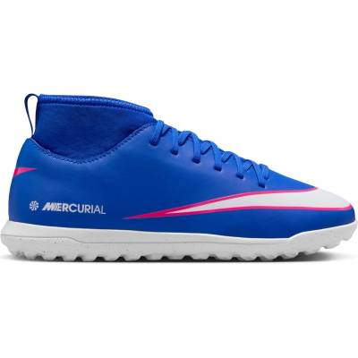 Nike Юношески футболни стоножки Nike Mercurial Superfly 10 Club Juniors Astro Turf Football Boots - Blue/Wht/Pink