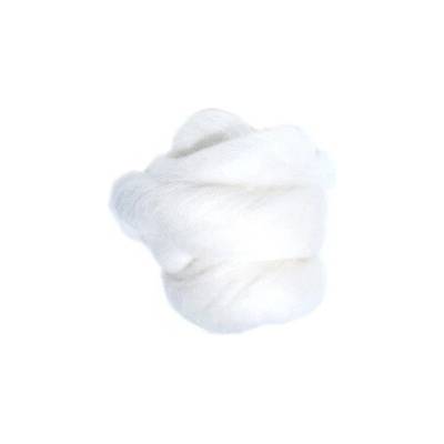 Ekspresja-Art Česaná vlna na plstění 100g merino 18,5mic SNĚHOVĚ BÍLÁ