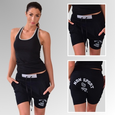 NDN dámske teplákové kraťasy LAZE X020 čierna