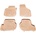 Carmart Гумени стелки за VW Golf 5 / Golf 6 / Jetta / Seat Leon (2004-2012) / Sirocco / Octavia 2 (2004-2013) - тип леген бежови