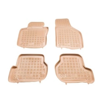 Гумени стелки за VW Golf 5 / Golf 6 / Jetta / Seat Leon (2004-2012) / Sirocco / Octavia 2 (2004-2013) - тип леген бежови