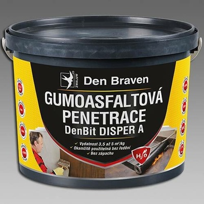 Den Braven Gumoasfaltová penetrace DenBit DISPER A Typ: kbelík, Barva: černá, v balení: 10 kg