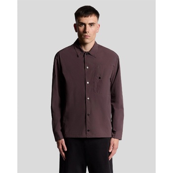 Lyle and Scott Crinkle Overshirt - Brown