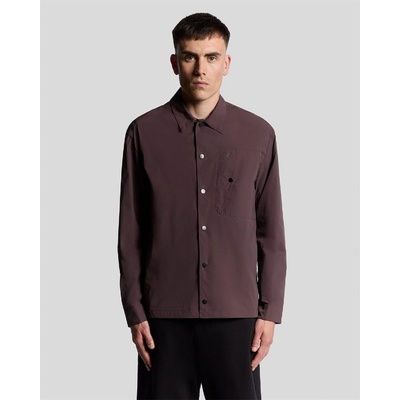 Lyle and Scott Crinkle Overshirt - Brown