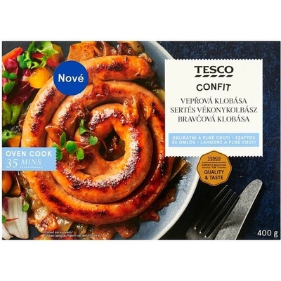 Tesco Confit bravčová klobása 400 g