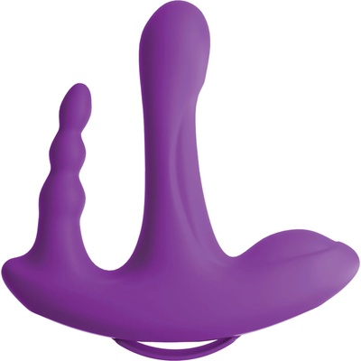 Pipedream 3Some Rock N' Ride Silicone Vibrator Purple