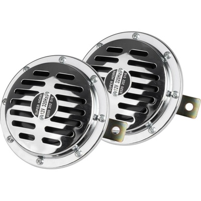 Zvuková signalizácia klaksónu chróm 125 mm 12V AMIO-04074